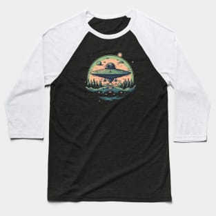 Cute UFO Spaceship Baseball T-Shirt